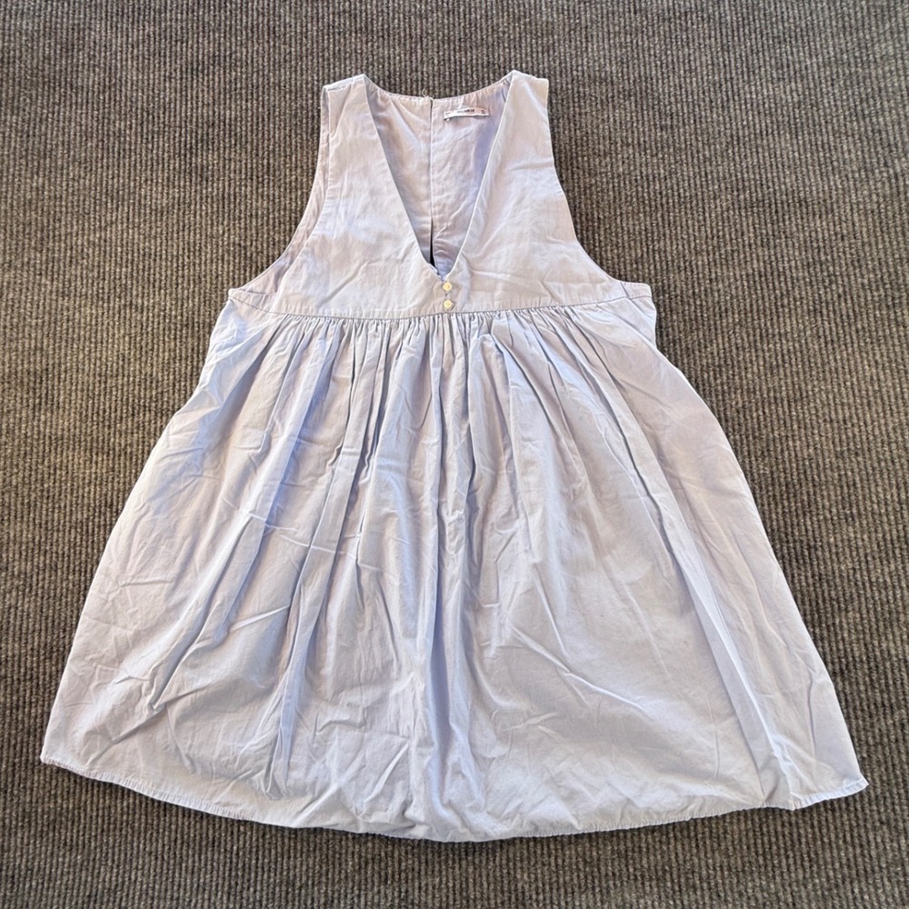 Pull&Bear Light Blue Sleeveless Babydoll Romper with Built in Bloomer Shorts L
